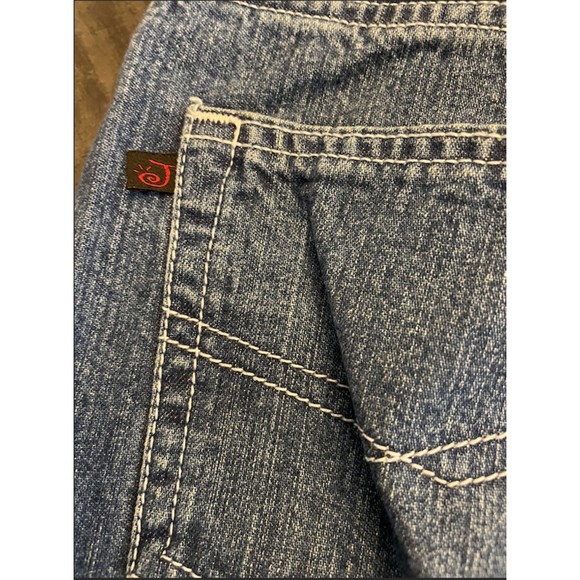 Jalate Vintage 90's Capri Crop Jeans Zebra Print Trim - Sz 7/8 Juniors - Picture 6 of 13